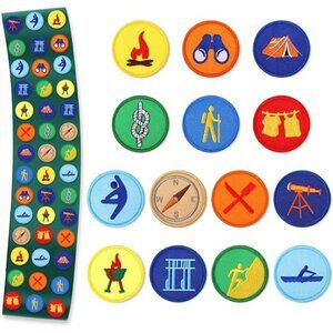 Landical 58 Pcs Halloween Scout Costume Accessories DIY Scout Sash Kit